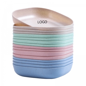 Square Wheat Straw Plates-HPGG80633