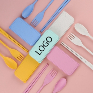 Foldable Wheat Straw Reusable Tableware-HPGG80651