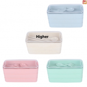 3 In 1 Wheat Straw Lunch Box-HPGG80399