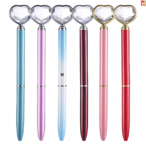Heart Crystal Top Metal Ballpoint Pen-HPGG80480