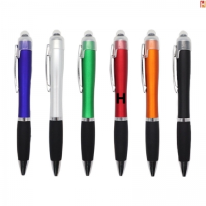 3-in-1 Aluminum Stylus Pen with LED Light-HPGG80486