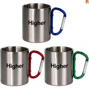 10 oz Stainless Steel Coffee Carabiner Mug-HPGG8070