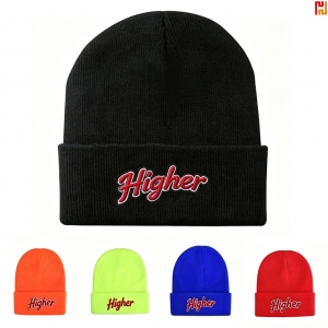 Multi Color Acrylic Winter Warm Beanie hat-HPGG80154