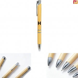 Eco Bamboo Twist Ballpoint Pen-HPGG80170