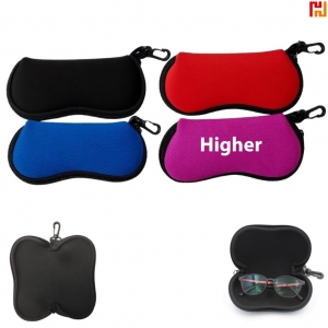 Neoprene Zipper Sunglasses Case With Swivel Clip-HAJD36