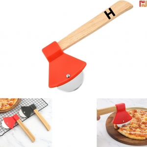 Axe Shaped Pizza Cutter Wheel with Wooden Handle-Hi-Asa1005