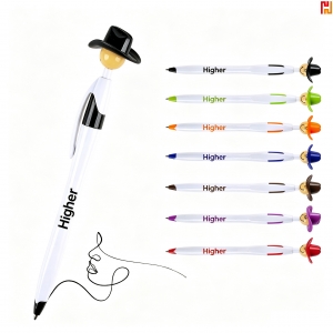 Cowboy Topper Retractable Ballpoint Pen-Hi-Zoey1002
