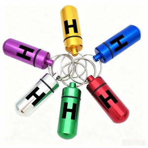 Aluminum Pill Container Keychain-Hi-Ada1016